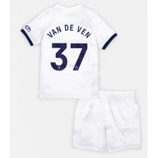 Tottenham Hotspur Micky van de Ven #37 Hemmaställ Barn 2023-24 Korta ärmar (+ Korta byxor)